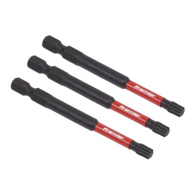 Sealey Premier TRX-Star* Impact Power Tool Bits T27 x 75mm 3pc