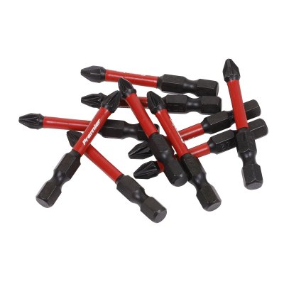 Sealey Premier Pozi Impact Power Tool Bits #2 x 50mm 10pc