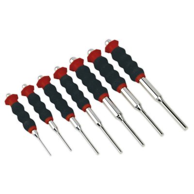 Sealey Premier Sheathed Parallel Pin Punch Set 7pc