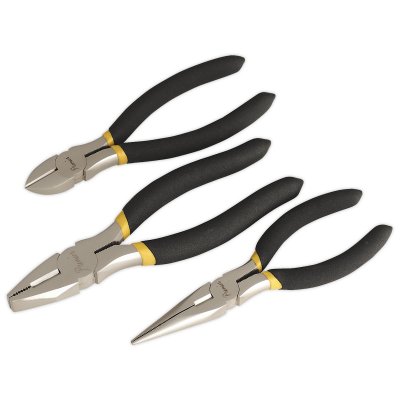 Sealey Premier Pliers Set Ni-Fe Finish 3pc