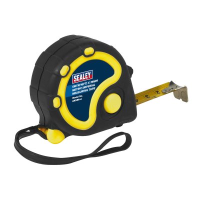 Sealey Metric/Imperial Rubber Tape Measure 5m(16ft) x 19mm