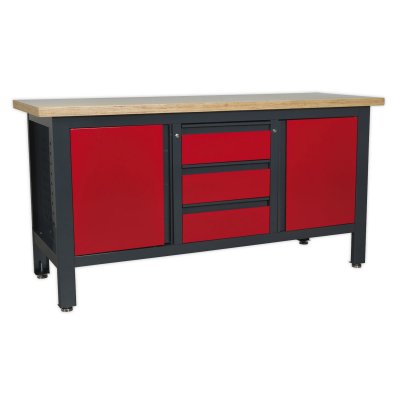 Sealey Workbench with 3 Drawers & 2 Cupboards