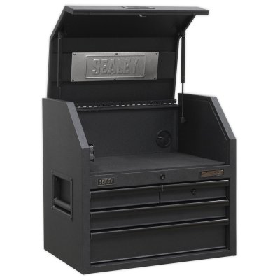 Sealey Superline PRO Black Edition Topchest with 4 Soft Close Drawers & Power Strip 660mm