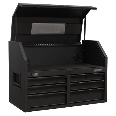 Sealey Superline PRO Black Edition Topchest with 6 Soft Close Drawers & Power Strip 910mm