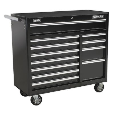 Sealey Superline PRO Heavy-Duty Rollcab 12 Drawer - Black