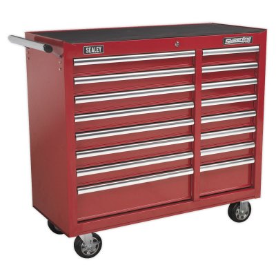 Sealey Superline PRO Heavy-Duty Rollcab 16 Drawer - Red