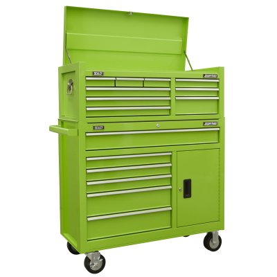 Sealey American PRO Topchest & Rollcab Combination 15 Drawer - Green