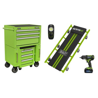 Sealey Rollcab & Utility Seat Kit with Creeper 4pc