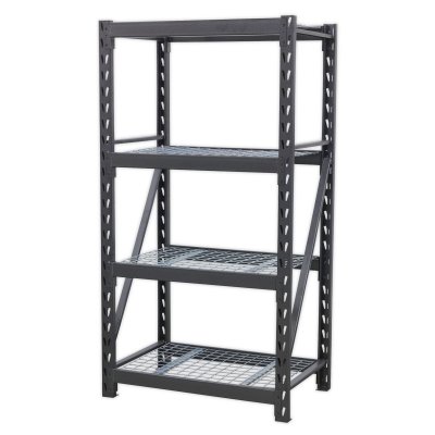 Sealey Heavy-Duty Racking Unit with 4 Mesh Shelves 640kg Capacity Per Level