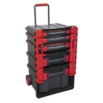 Sealey Professional Mobile Toolbox with 5 Removable Storage Cases