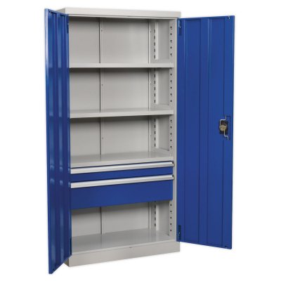 Sealey Premier Industrial Cabinet with 2 Drawers & 3 Shelves 1800mm