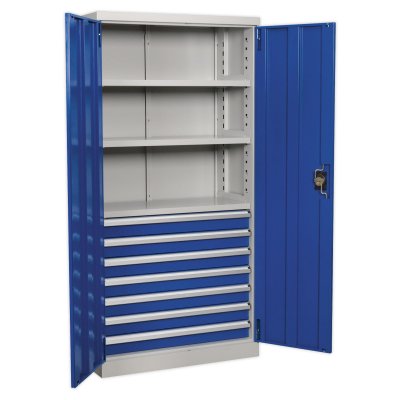 Sealey Premier Industrial Cabinet with 7 Drawers & 3 Shelves 1800mm