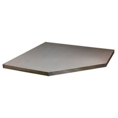 Sealey Superline PRO Stainless Steel Worktop for Modular Corner Cabinet 865mm