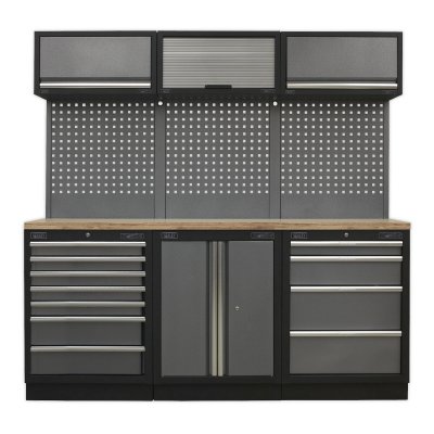 Sealey Superline PRO Storage System with Wood Worktop 2m