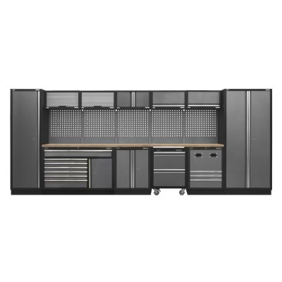 Sealey Superline PRO Storage System with Pressed Wood Worktop 4.92m