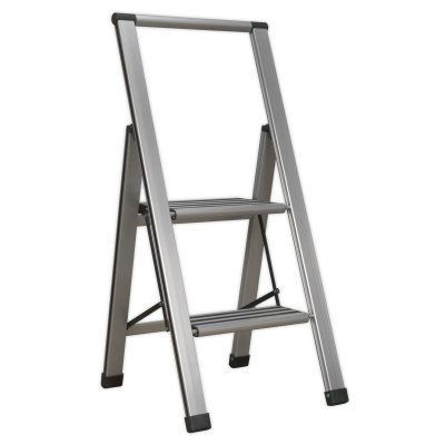 Sealey Professional Folding Step Ladder 2-Step Aluminium 150kg Capacity