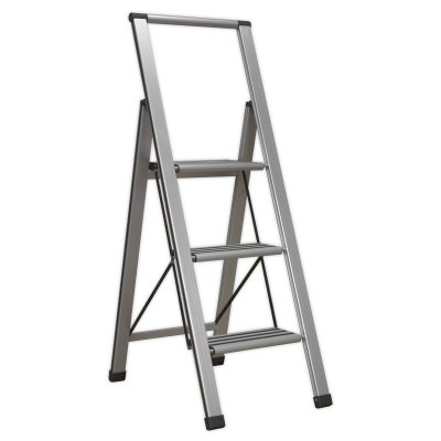 Sealey Professional Folding Step Ladder 3-Step Aluminium 150kg Capacity