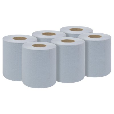 Sealey 2-Ply Embossed Blue Paper Roll 60m - Pack of 6