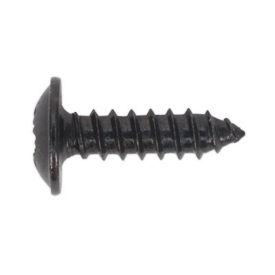 Sealey Self-Tapping Pozi Flanged Head Screw 3.5 x 13mm, Black - Pack of 100