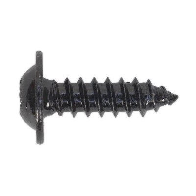 Sealey Self-Tapping Pozi Flanged Head Screw 4.8 x 16mm, Black - Pack of 100