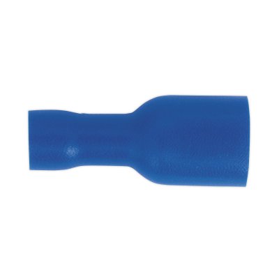 Sealey Fully Insulated Female Terminal 6.3mm, Blue - Pack of 100