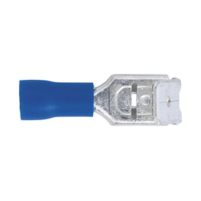 Sealey Piggy-Back Terminal 6.3mm, Blue - Pack of 100