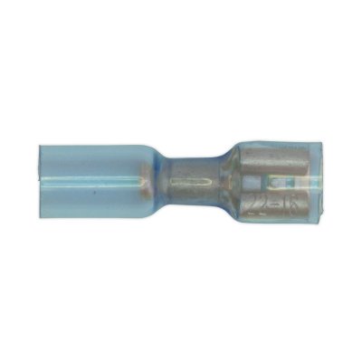 Sealey Heat Shrink Push-On Female Terminal 6.4mm, Blue - Pack of 25