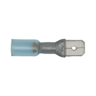 Sealey Heat Shrink Push-On Male Terminal 6.3mm, Blue - Pack of 25