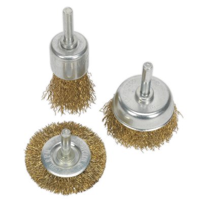 Sealey Crimped Wire Brush Set 3pc