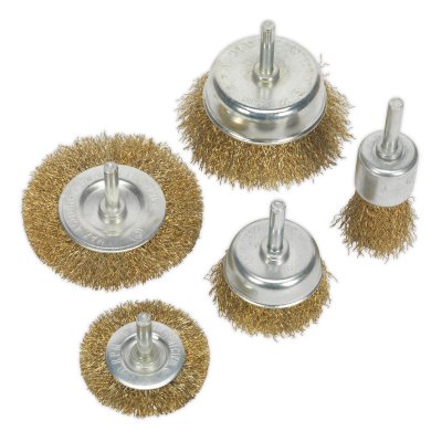 Sealey Crimped Wire Brush Set 5pc