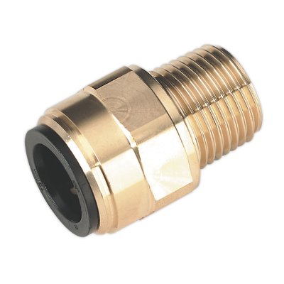 Sealey Speedfit Brass Straight Adaptor 15mm x 1/2