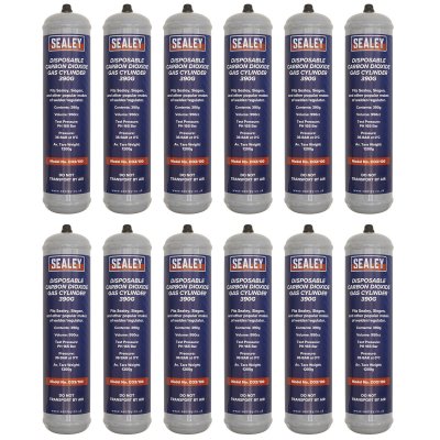 Sealey Disposable Carbon Dioxide Gas Cylinder 390g - Box of 12