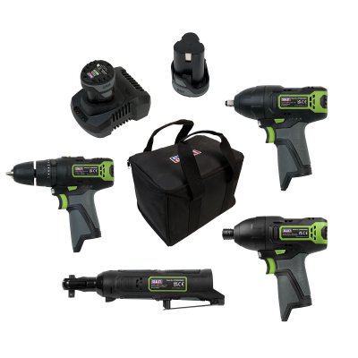 Sealey 4 x SV10.8 Series Cordless Combo Kit 10.8V - 2 Batteries