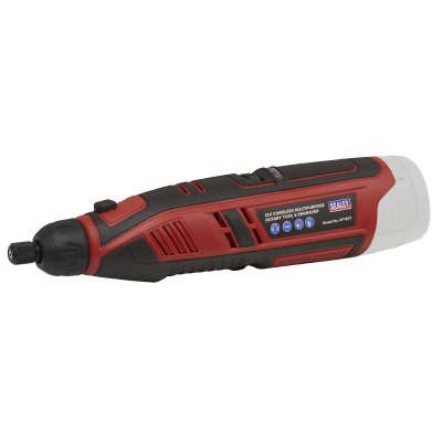 Sealey SV12 Series Cordless Multipurpose Rotary Tool & Engraver Kit 12V 49pc - Body Only