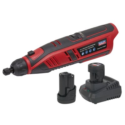 Sealey SV12 Series Cordless Multipurpose Rotary Tool & Engraver Kit 49pc 12V - 2 Batteries