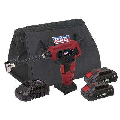 Sealey SV20 Series Cordless Air Pump Kit 20V 2Ah - 2 Batteries