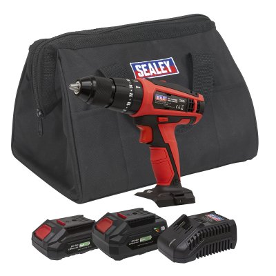 Sealey SV20 Series 13mm Cordless Combi Drill Kit 20V - 2 Batteries