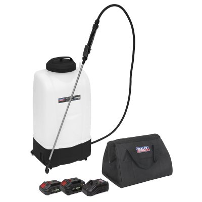 Sealey SV20 Series 15L Cordless Garden Backpack Sprayer 20V - 2 Batteries