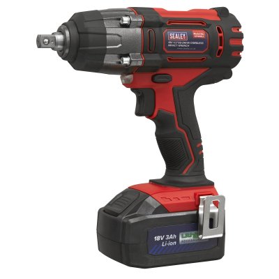 Sealey Cordless Impact Wrench 18V 3Ah Lithium-ion 1/2