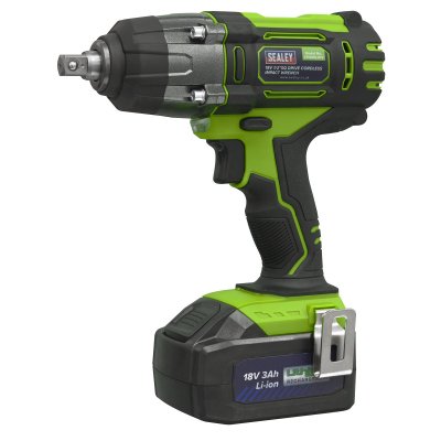 Sealey Cordless Impact Wrench 18V 3Ah Lithium-ion 1/2