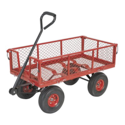 Sealey Platform Truck with Removable Sides & Pneumatic Tyres 200kg Capacity