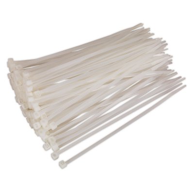 Sealey Cable Tie 200 x 4.8mm, White - Pack of 100