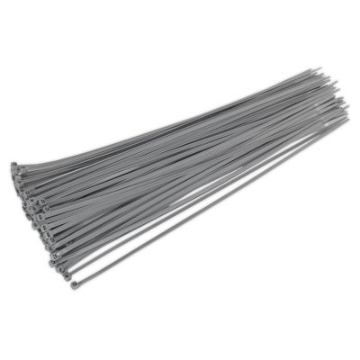 Sealey Cable Tie 380 x 4.4mm, Silver - Pack of 100