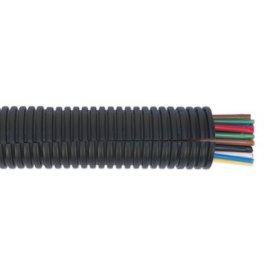 Sealey Split Convoluted Cable Sleeving Split 22-27mm 10m