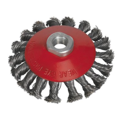 Sealey 100mm Conical Wire Brush M14 x 2mm