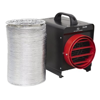 Sealey Industrial Fan Heater with Ducting 3kW