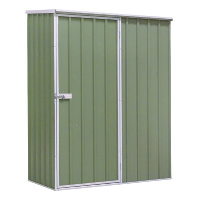 Sealey Dellonda Galvanized Steel Garden/Outdoor/Storage Shed, 1.5 x 0.8 x 1.9m, Pent Style Roof - Green