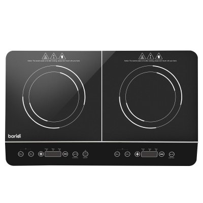 Sealey Baridi Portable Induction Hob with 2 Cooking Zones 60 x 36 x 6.5cm - Black