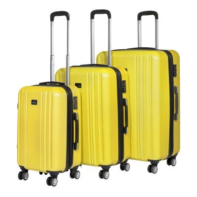 Sealey Dellonda Lightweight ABS Luggage Set with TSA Lock - Yellow