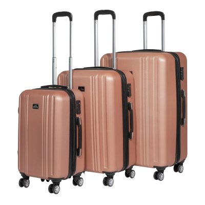 Sealey Dellonda Lightweight ABS Luggage Set with TSA Lock - Rose Gold